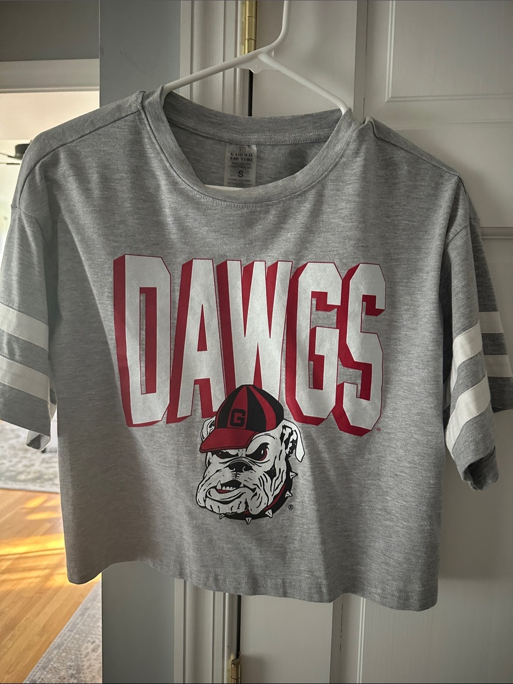 Women’s Dawgs' Graphic Tee - Gray & Red